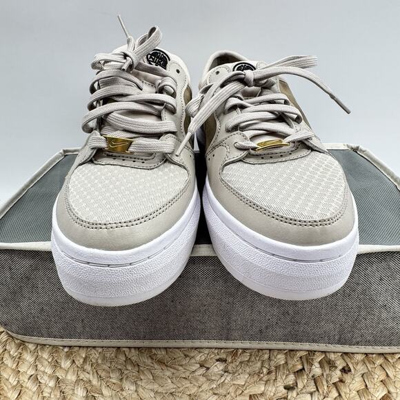 Nike Women Court Vision Alta Sneakers 7.5 Cream Greige* Minimalist Capsule Bloke - Picture 6 of 8